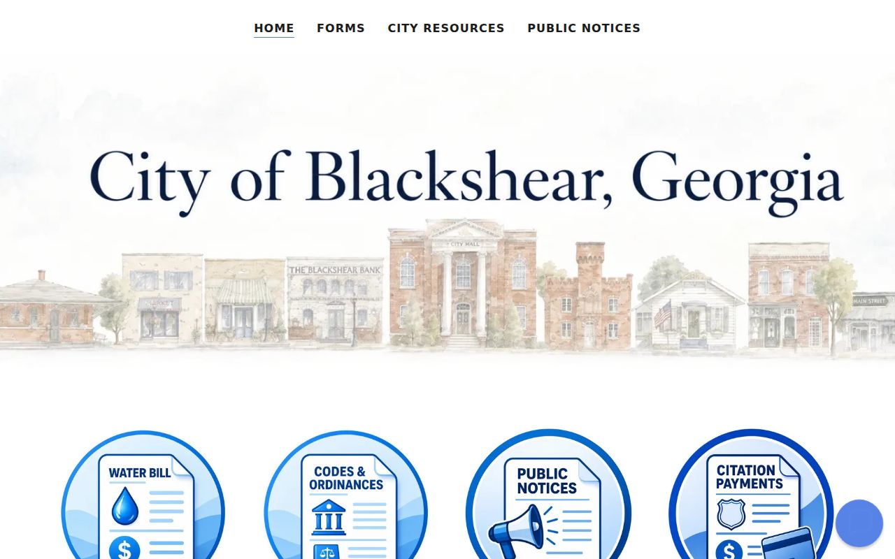 Blackshear warrant records context from the official citation payment link